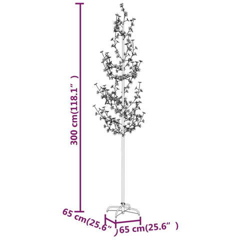 LED-Baum mit Kirschblüten Warmweiß 368 LEDs 300 cm