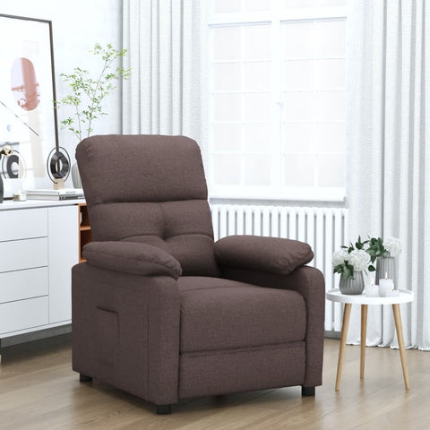 vidaXL Relaxsessel Dunkelbraun Stoff