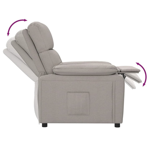 vidaXL Relaxsessel Taupe Stoff