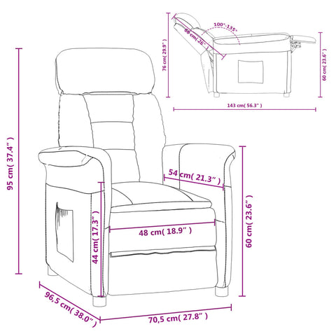 vidaXL Relaxsessel Beige Mikrofasergewebe