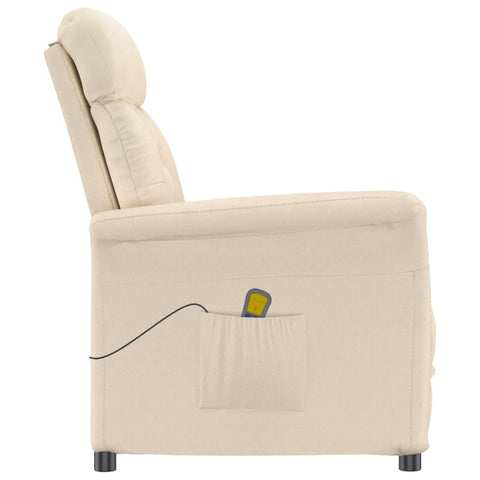 Massagesessel Beige Mikrofasergewebe