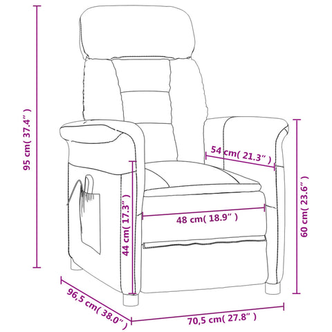 Massagesessel Beige Mikrofasergewebe