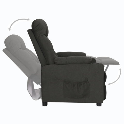 vidaXL Relaxsessel Schwarz Stoff