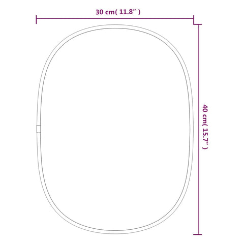 vidaXL Wandspiegel Silbern 40x30 cm