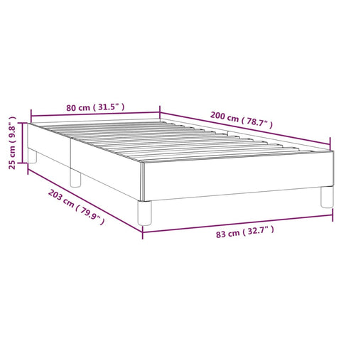 Bettgestell Grün 80x200 cm Stoff