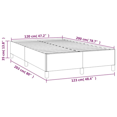 vidaXL Bettgestell ohne Matratze Grün 120x200 cm Stoff