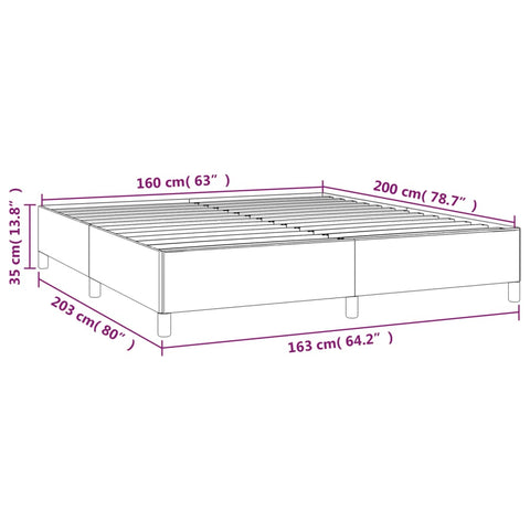 vidaXL Bettgestell ohne Matratze Grün 160x200 cm Stoff