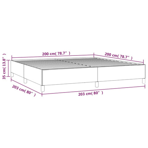 vidaXL Bettgestell ohne Matratze Grün 200x200 cm Stoff