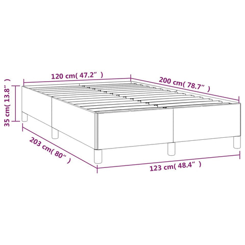 vidaXL Bettgestell Creme 120x200 cm Kunstleder