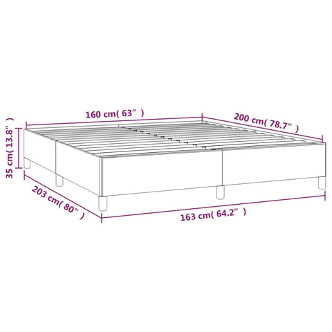 vidaXL Bettgestell Creme 160x200 cm Kunstleder