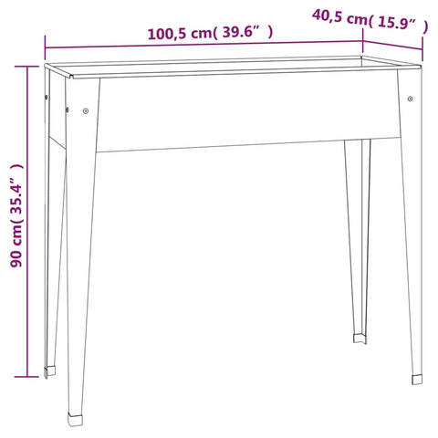 Pflanzkübel 100,5x40,5x90 cm Verzinkter Stahl