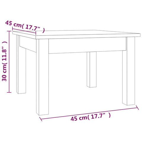 vidaXL Couchtisch Honigbraun 45x45x30 cm Massivholz Kiefer