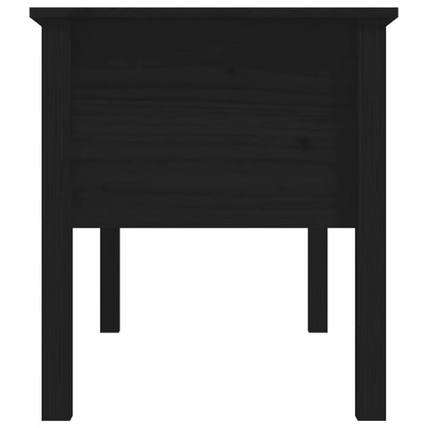 vidaXL Couchtisch Schwarz 102x49x55 cm Massivholz Kiefer