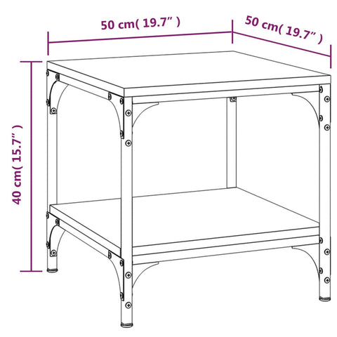 vidaXL Couchtisch Schwarz 50x50x40 cm Holzwerkstoff