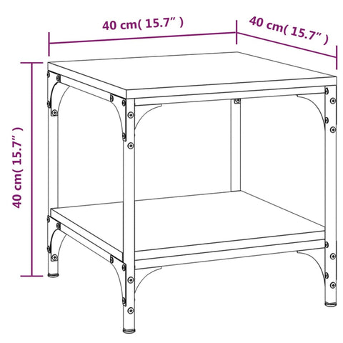 vidaXL Beistelltisch Braun Eichen-Optik 40x40x40 cm Holzwerkstoff