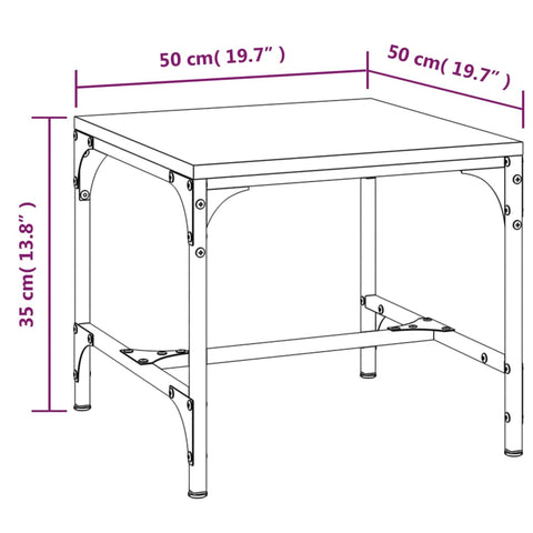 vidaXL Couchtisch Sonoma-Eiche 50x50x35 cm Holzwerkstoff