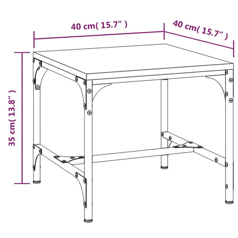 vidaXL Beistelltisch Grau Sonoma 40x40x35 cm Holzwerkstoff