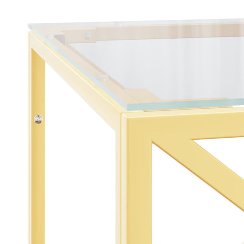 vidaXL Couchtisch 110x45x45 cm Edelstahl und Glas