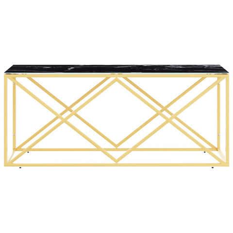 vidaXL Couchtisch 110x45x45 cm Edelstahl und Glas