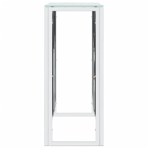 vidaXL Konsolentisch 110x30x70 cm Edelstahl und Glas