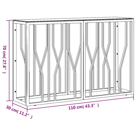 vidaXL Konsolentisch 110x30x70 cm Edelstahl und Glas