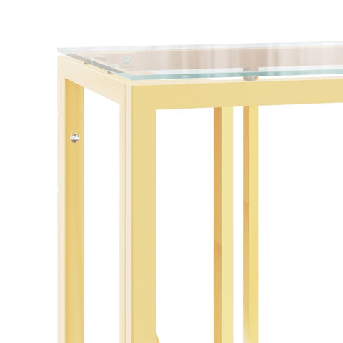 vidaXL Konsolentisch 110x30x70 cm Edelstahl und Glas