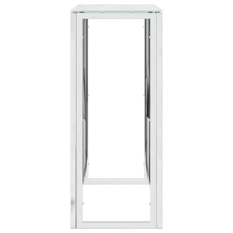 vidaXL Konsolentisch 70x30x70 cm Edelstahl und Glas