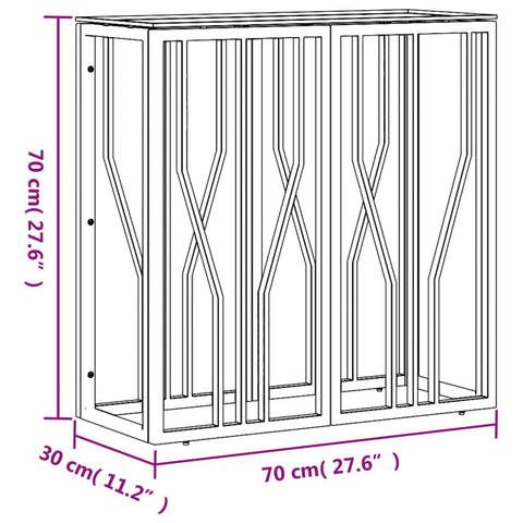 vidaXL Konsolentisch 70x30x70 cm Edelstahl und Glas