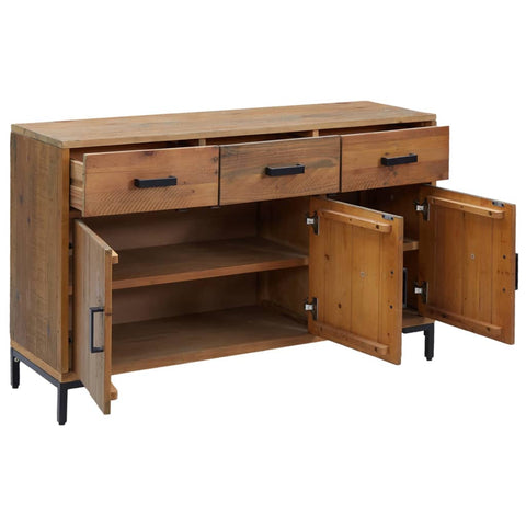 Sideboard Braun 110x35x70 cm Massivholz Kiefer