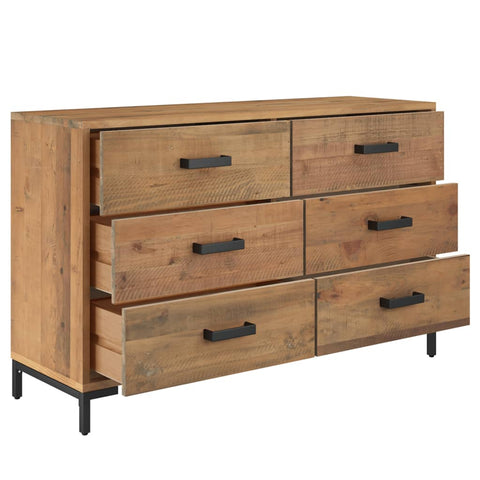 Sideboard Braun 110x35x70 cm Massivholz Kiefer