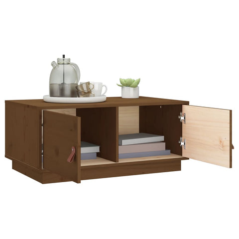 vidaXL Couchtisch Honigbraun 80x50x35 cm Massivholz Kiefer