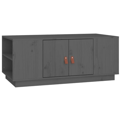 vidaXL Couchtisch Grau 100x50x41 cm Massivholz Kiefer