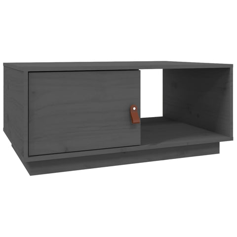 vidaXL Couchtisch Grau 80x50x35,5 cm Massivholz Kiefer