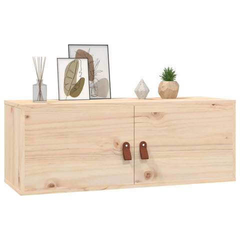 vidaXL Wandschrank 80x30x30 cm Massivholz Kiefer