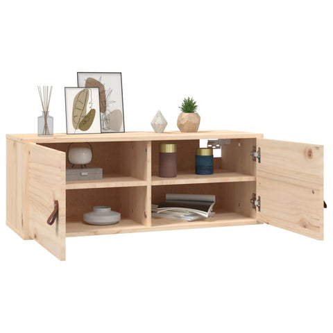 vidaXL Wandschrank 80x30x30 cm Massivholz Kiefer