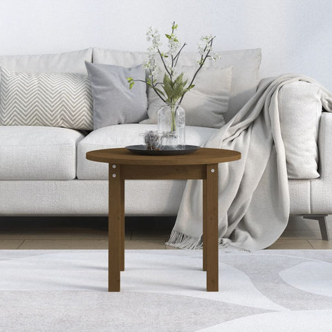 vidaXL Couchtisch Honigbraun Ø 55x45 cm Massivholz Kiefer