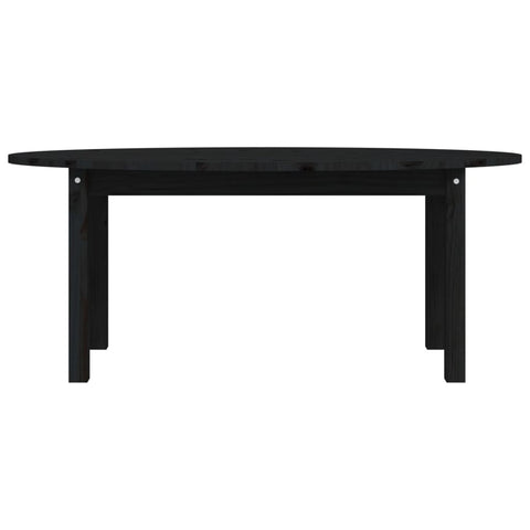 vidaXL Couchtisch Schwarz 110x55x45 cm Massivholz Kiefer