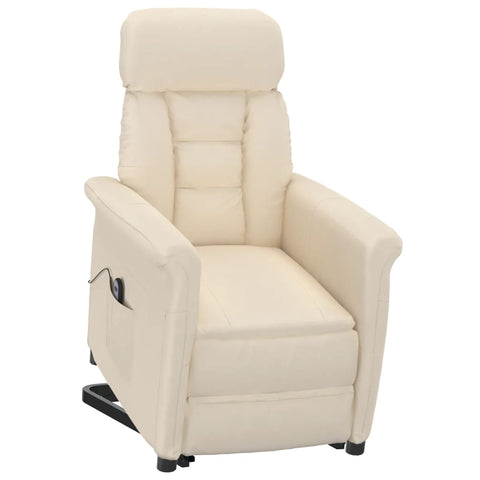 vidaXL Relaxsessel Elektrisch Beige Mikrofasergewebe