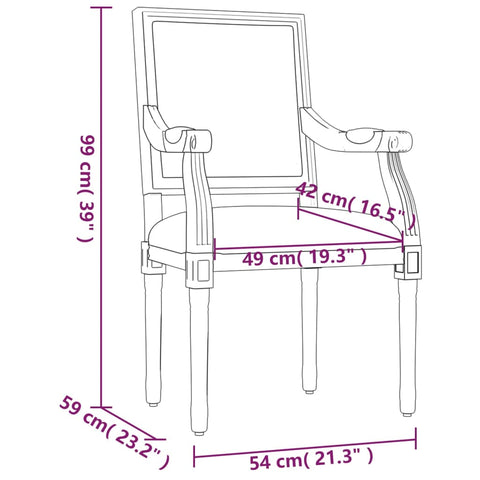 vidaXL Sessel Dunkelgrau 54x59x99 cm Stoff