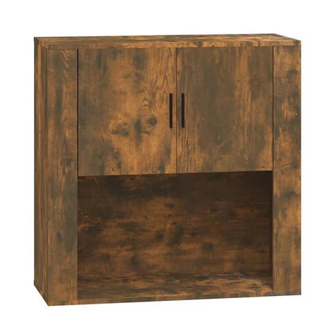 vidaXL Wandschrank Räuchereiche 80x33x80 cm Holzwerkstoff