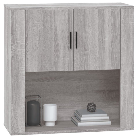 vidaXL Wandschrank Grau Sonoma 80x33x80 cm Holzwerkstoff