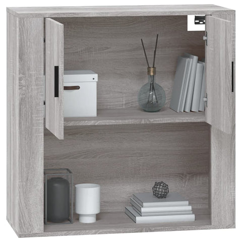 vidaXL Wandschrank Grau Sonoma 80x33x80 cm Holzwerkstoff