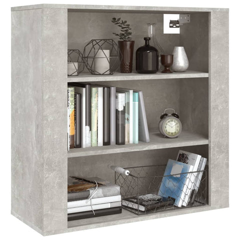 vidaXL Wandschrank Betongrau 80x33x80 cm Holzwerkstoff