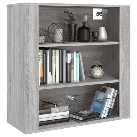 vidaXL Wandschrank Grau Sonoma 80x33x80 cm Holzwerkstoff