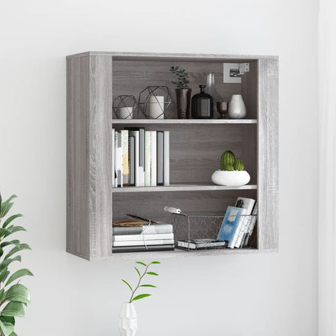 vidaXL Wandschrank Grau Sonoma 80x33x80 cm Holzwerkstoff