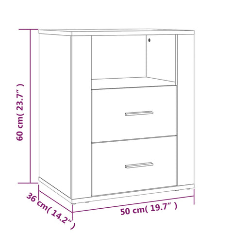 vidaXL Nachttisch Schwarz 50x36x60 cm Holzwerkstoff