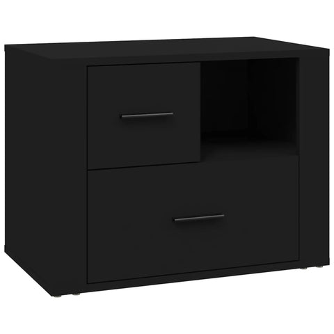 vidaXL Nachttisch Schwarz 60x36x45 cm Holzwerkstoff