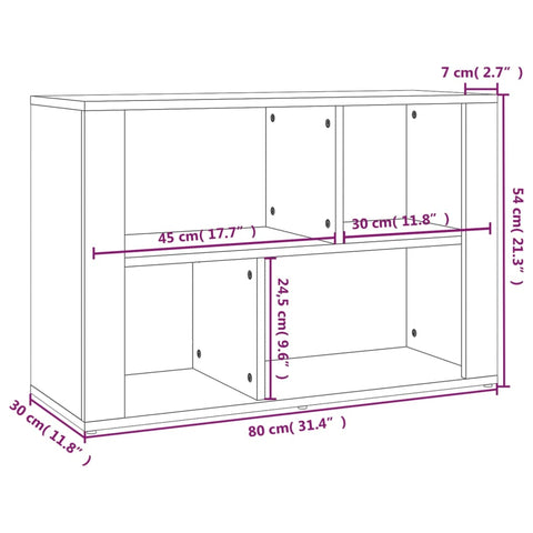 vidaXL Sideboard Betongrau 80x30x54 cm Holzwerkstoff