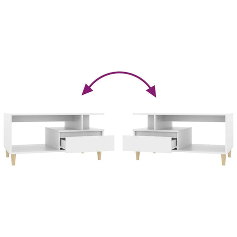 vidaXL Couchtisch Weiß 90x49x45 cm Holzwerkstoff