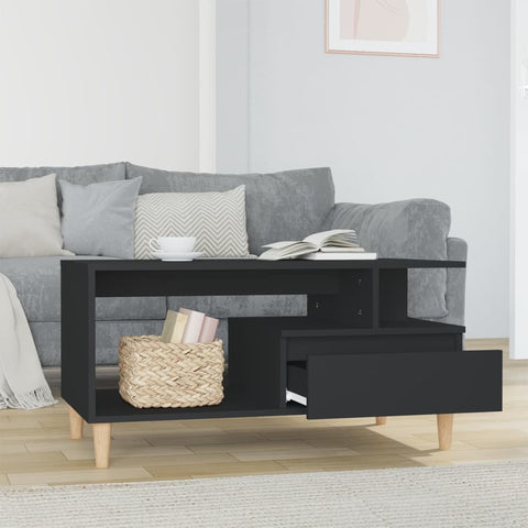 vidaXL Couchtisch Schwarz 90x49x45 cm Holzwerkstoff